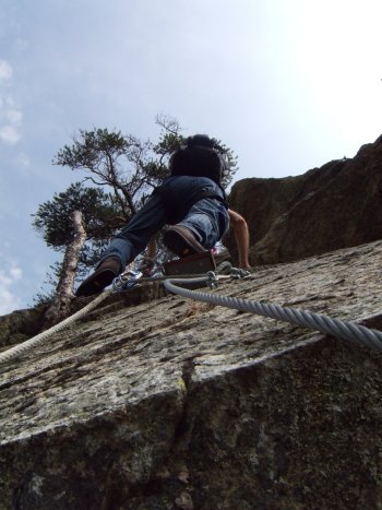 Ferrata di Covarey_verso la zona finale (38337 bytes)